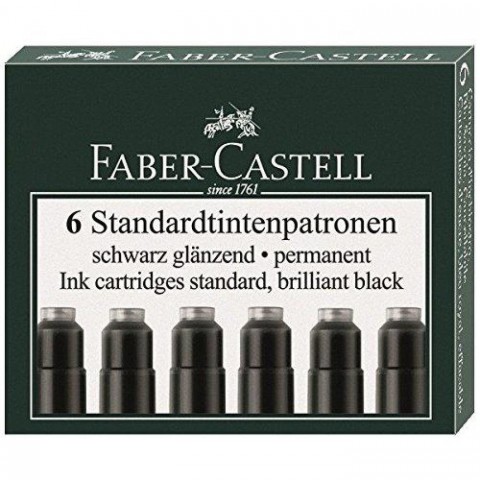 Faber Castell Dolmakalem Kartuşu Siyah 6'lı Paket