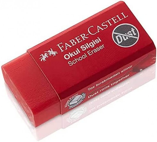 Faber Castell Dust Free Küçük Okul Silgisi Kırmızı / 187223