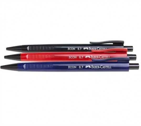 Faber Castell Econ 0.7mm Plastik Mekanik Kurşun Kalem Klasik Renkler - 1 Adet
