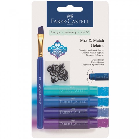 Faber Castell Gelato 4'lü Sulandırılabilir Pastel Mum Boya Mavi Tonlar / 121803