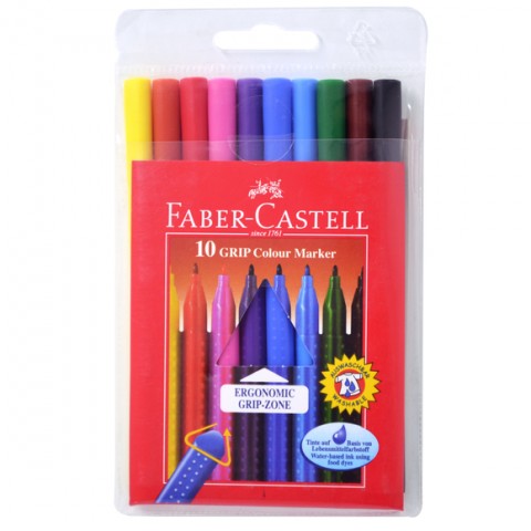 Faber Castell Grip 10'lu Keçeli Kalem /