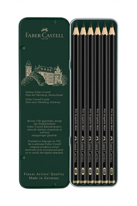 Faber Castell Pitt Graphite Matt Dereceli Kalem Seti 6lı