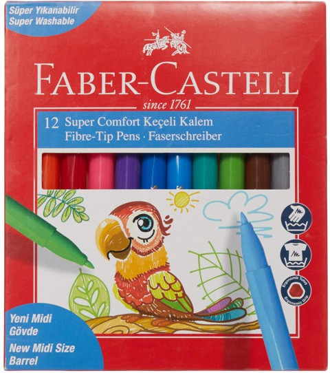 Faber Castell Super Comfort 12'li Keçeli Kalem
