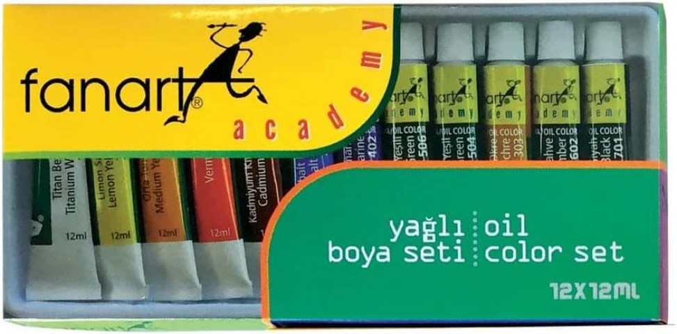 Fanart Academy 12x12ml Yağlı Boya Seti /1000.S12
