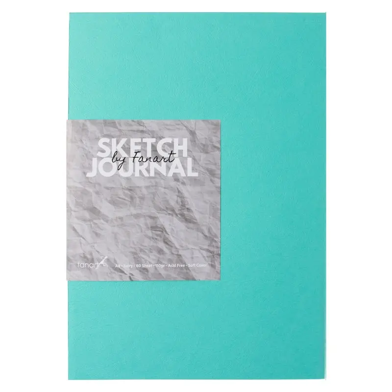 Fanart Sketch Journal A4 60yp Eskiz Defteri Turkuaz /