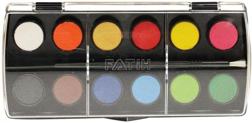 Fatih 12'li Büyük Boy Sulu Boya Seti / 50040