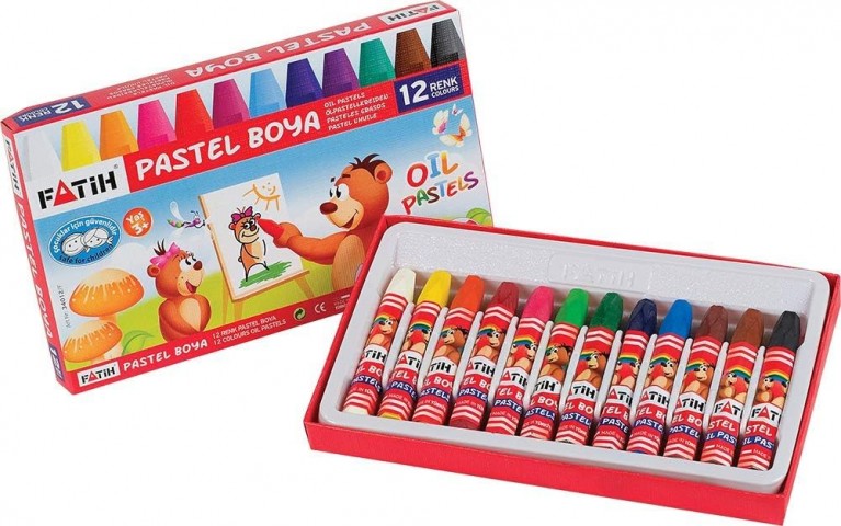 Fatih 12'li Pastel Boya Karton Kutu / 34012