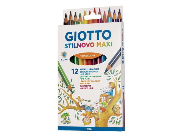 Giotto Stilnovo Maxi 12'li Üçgen Jumbo Kuru Boya / 225900