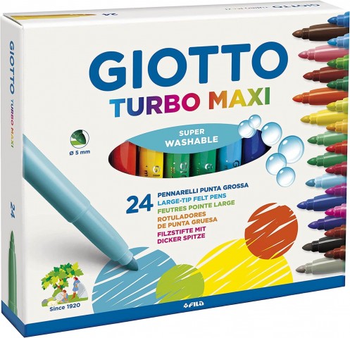 Giotto Turbo Maxi 24'lü Keçeli Boya Kalem Seti / 455000