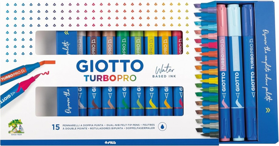 Giotto Turbo Pro 15'li Çift Uçlu Marker Kalem Seti / 427800