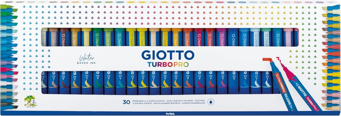 Giotto Turbo Pro 30'lu Çift Uçlu Marker Kalem Seti / 427900