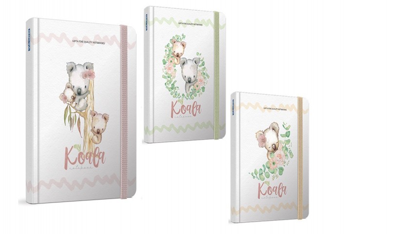 Gıpta Koala İplik Dikişli Sert Kapak Defter 13x21 120 Yaprak Çizgili