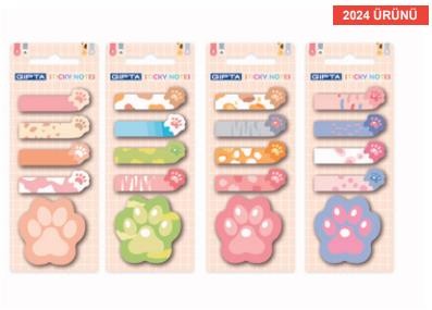 Gıpta Sticky Notes 20yp Yapışkanlı Not Kağıdı Pati -1 Adet / K0114