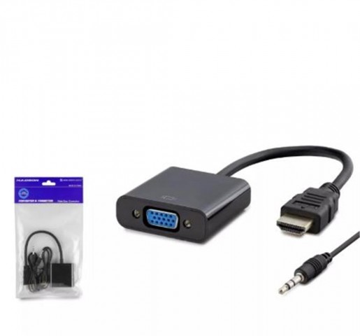 Hadron Hdx7806 Hdmi To Vga F Çevirici + Audio 1080P Ps4 5V Güç Girişli Siyah