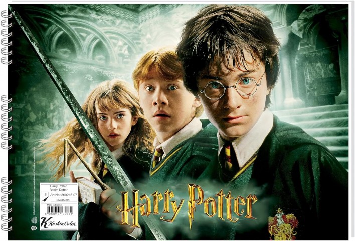 Harry Potter 25x35cm 15 Yapraklı Spiralli Resim Defteri / 300215-07