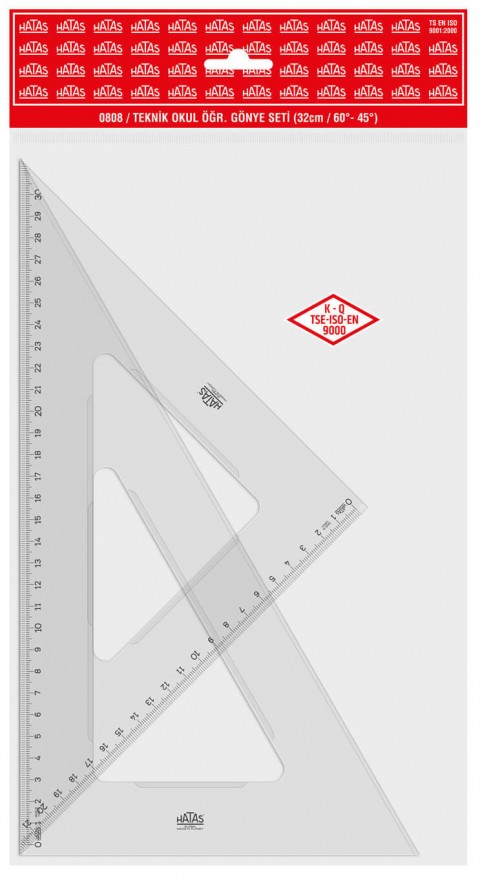 Hatas Teknik Okul Gönye Seti 32cm 0808