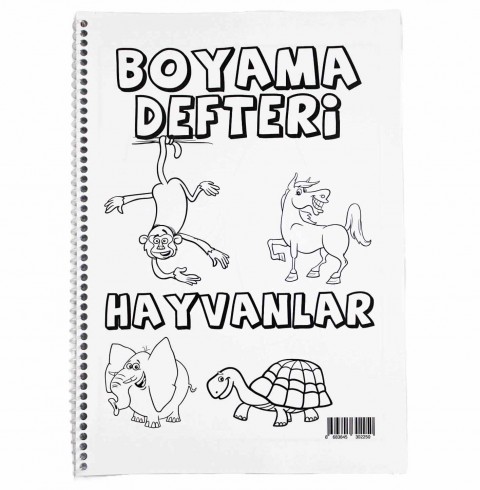 Hayvanlar Temalı Eğlenceli Boyama Kitabı, Resim Defteri