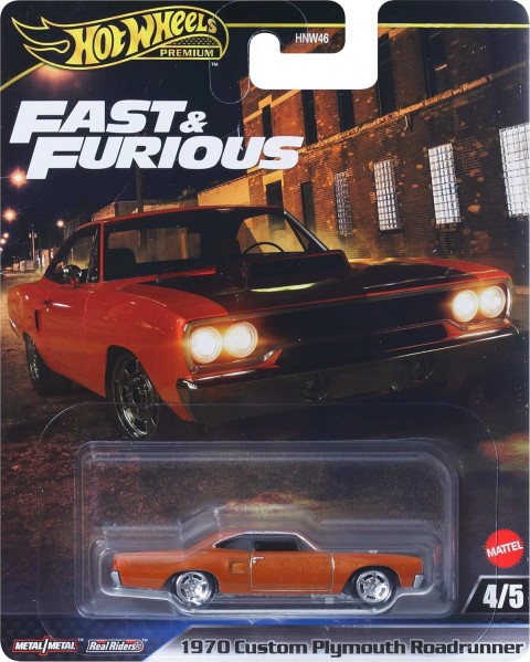 Hot Wheels Premium Fast & Furious 1970 Custom Plymouth Roadrunner - JBL87 /