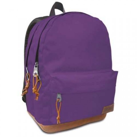 Jacbag Campus İki Bölmeli Deri Tabanlı Sırt Çantası Siyah