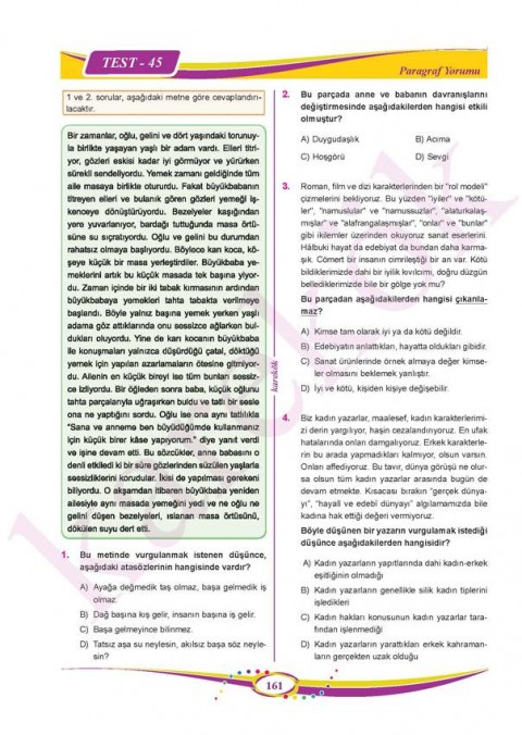 Karekök Yayınları 8. Sınıf  LGS 1. Paragraf Soru Bankası