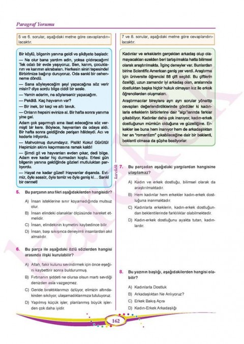 Karekök Yayınları 8. Sınıf  LGS 1. Paragraf Soru Bankası