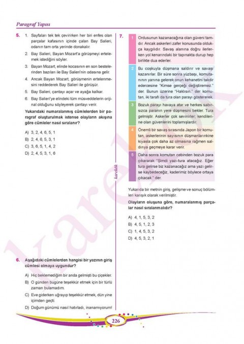 Karekök Yayınları 8. Sınıf  LGS 1. Paragraf Soru Bankası