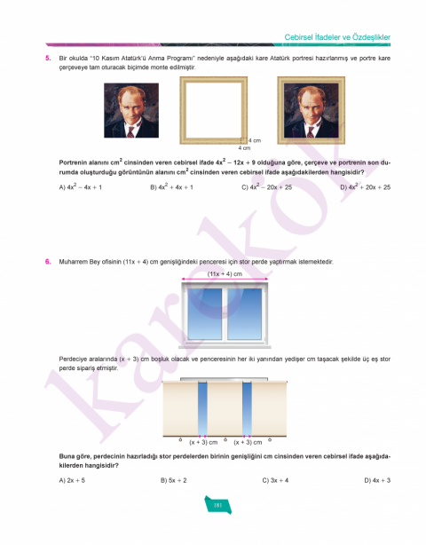 Karekök Yayınları 8. Sınıf  Matematik Soru Bankası