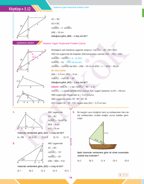 Karekök Yayınları TYT Geometri 1. Kitap MPS