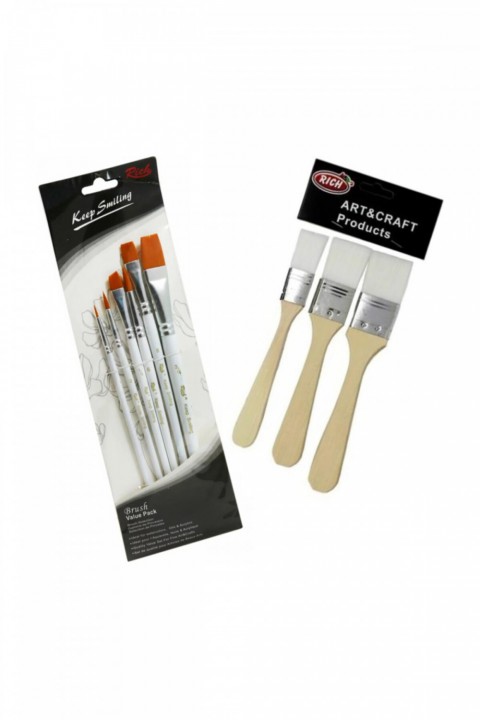 Keep Smile 6'lı Set Fırça + 3'lü Beyaz Kıl Fırça