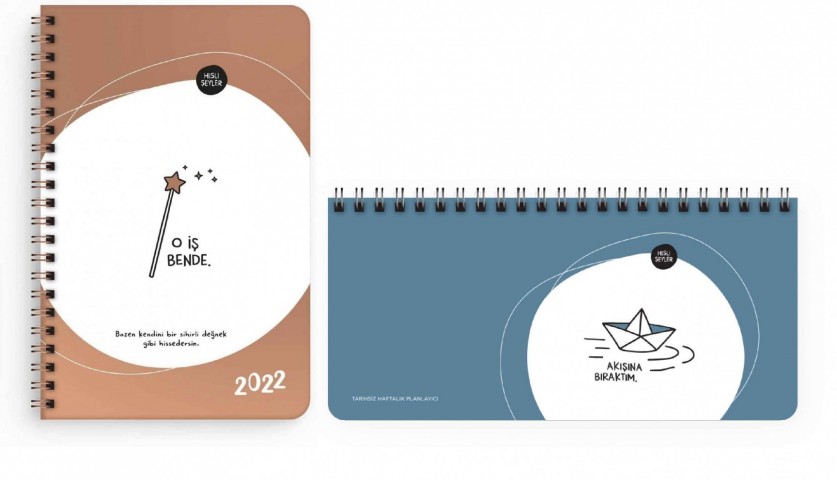 Keskin Color 2022 HİSLİ ŞEYLER Haftalık Ajanda + Tarihsiz Mavİ Planner (O İŞ BENDE + AKIŞINA BIRAKTIM)