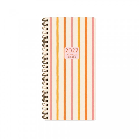 Keskin Color 2027 Haftalık Cep Ajanda 8x16cm - Çizgi