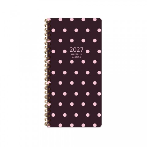 Keskin Color 2027 Haftalık Cep Ajanda 8x16cm - Puantiye