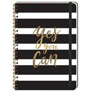 Keskin Color Daily Notes Muse A5 80yp Sert Kapak Spiralli Defter Çizgili Siyah