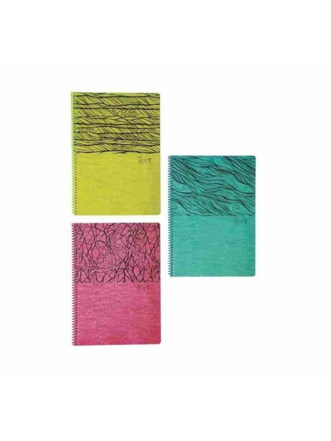 Keskin Color Root A4 60yp Spiralli Plastik Kapak Not Defteri Kareli  / B5