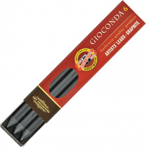Kohinoor Hardmuth Gioconda 4B 5.6mm Grafit Kalem Ucu 6 Adet Set