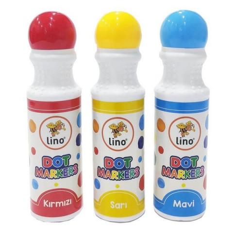 Lino Dot Marker 3lü Yıkanabilir Boya Kalemi