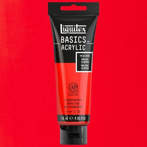 Liquitex Basics Acrylic 118ml Akrilik Boya Fluorescent Red 983