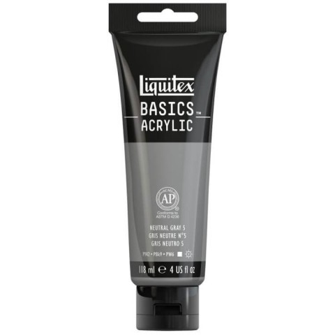 Liquitex Basics Acrylic 118ml Akrilik Boya Grey Neutral Value 5 599