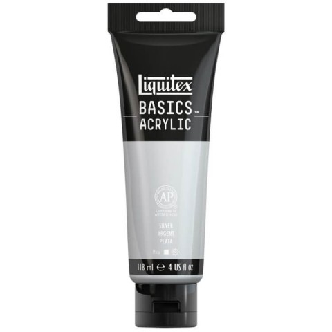 Liquitex Basics Acrylic 118ml Akrilik Boya Silver 52