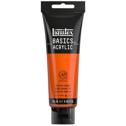 Liquitex Basics Acrylic 118ml Akrilik Boya Vivid Red Orange 620