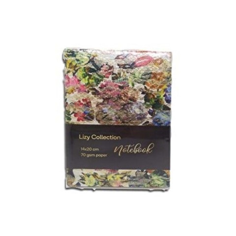 Lizy Collection Flowers Varaklı 14x20cm 96yp Dikişli Defter Kareli - 1 Adet / VTG180