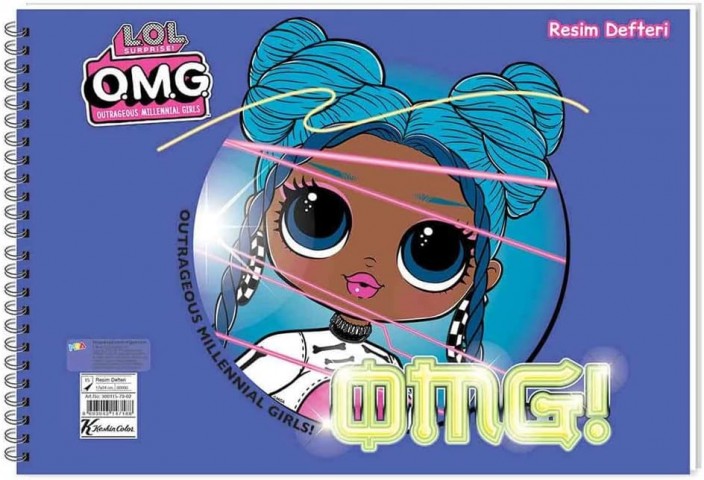 L.O.L. OMG 25x35cm 15 Yapraklı Spiralli Resim Defteri / 300215-79