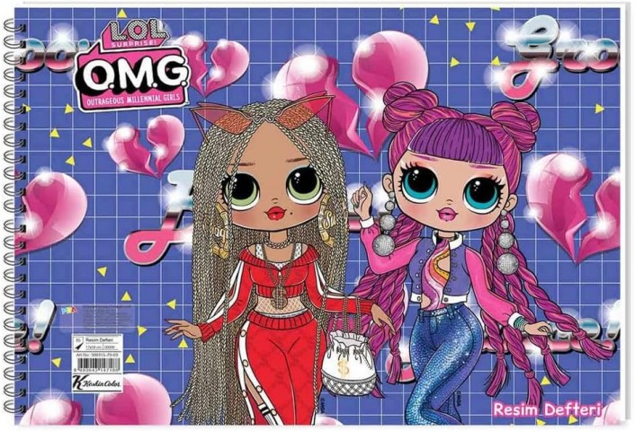 L.O.L. OMG 25x35cm 15 Yapraklı Spiralli Resim Defteri / 300215-79