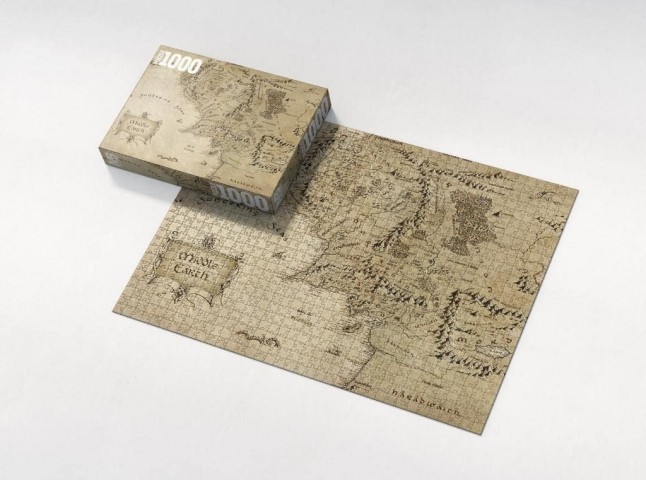 Lord Of The Rings Harita Lort Map Yapboz 1000 Parça Puzzle