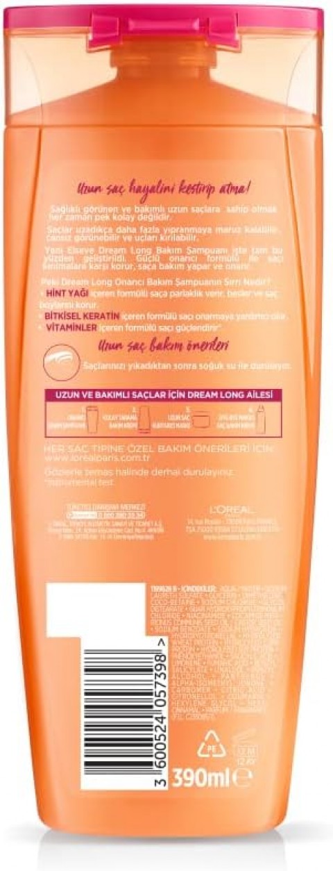 L'Oreal Paris Elseve 390ml Dream Long Şampuan
