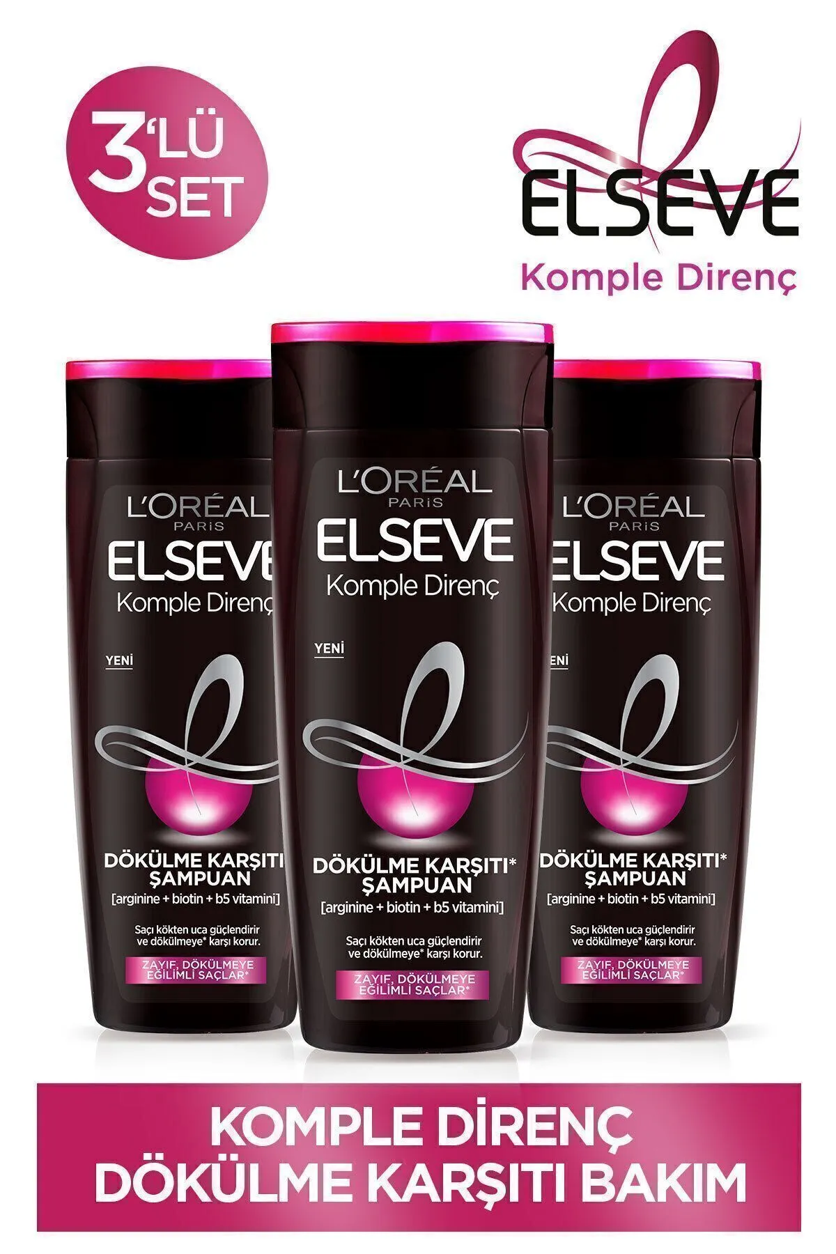 L'Oreal Paris Elseve Komple Direnç Karşıtı 360ml Şampuan - 3 ADET / 057411