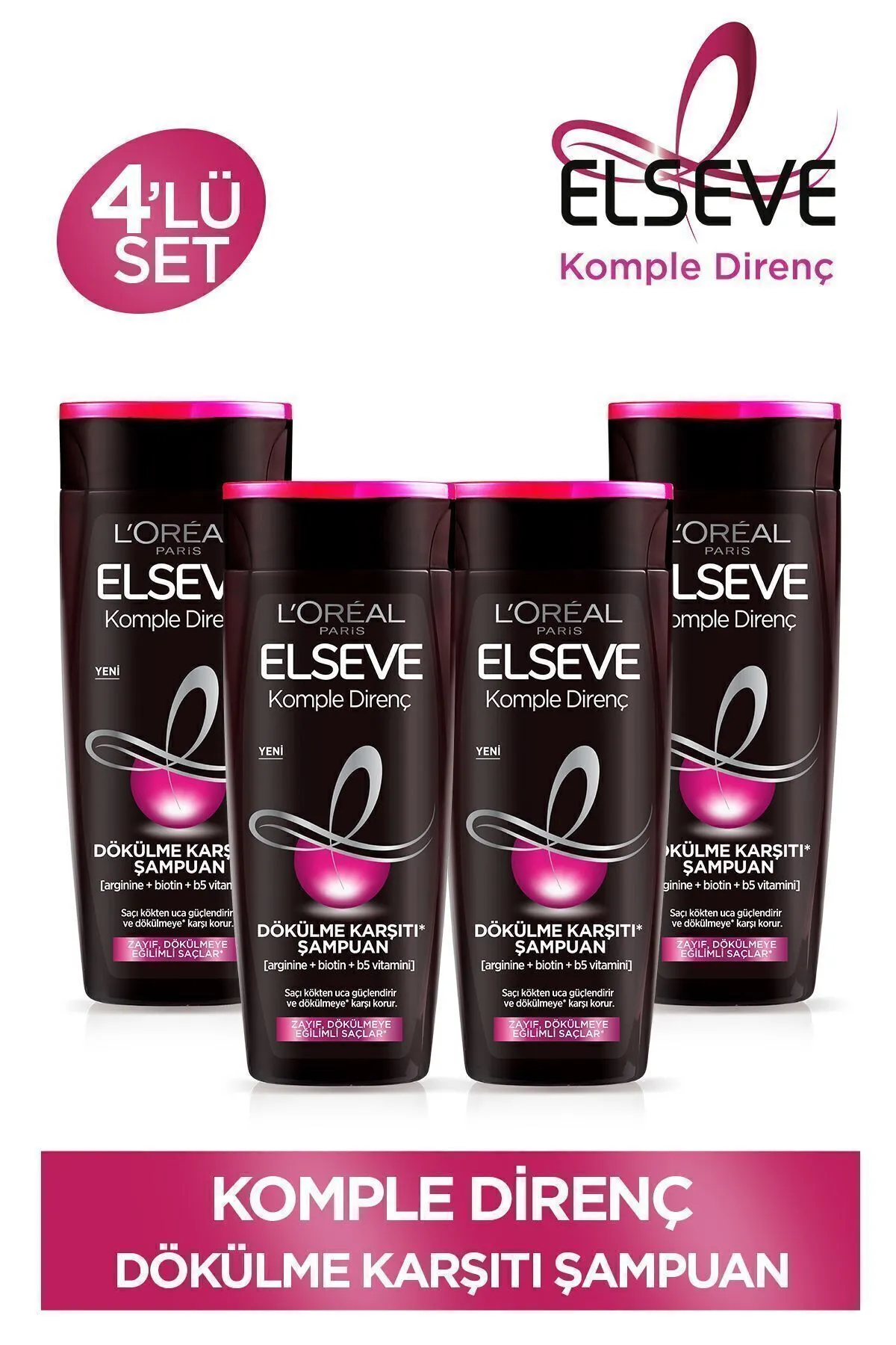 L'Oreal Paris Elseve Komple Direnç Karşıtı 390ml Şampuan - 4 ADET / 057411