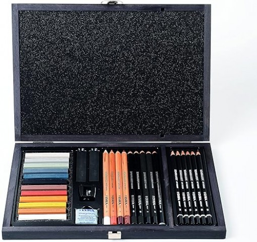 Lyra Drawing 31 Parça Ahşap Kutulu Eskiz Çizim Seti / L2054002
