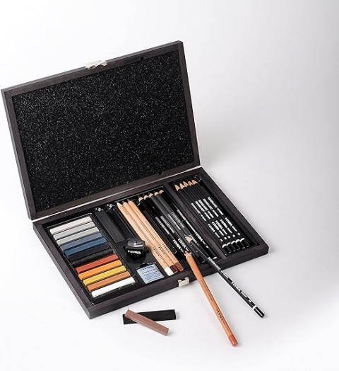 Lyra Drawing 31 Parça Ahşap Kutulu Eskiz Çizim Seti / L2054002