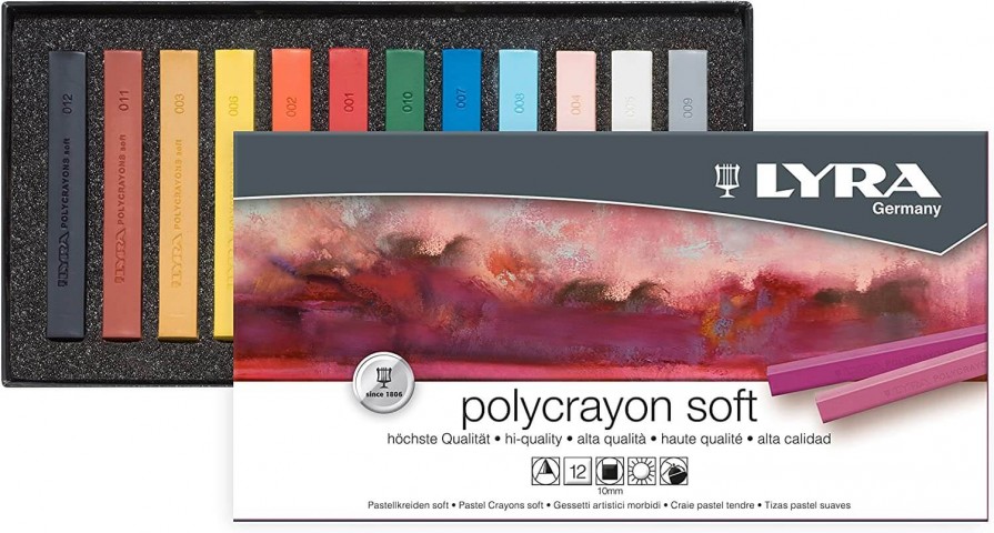 Lyra Polycrayon Soft 12'li Toz Pastel Boya Ana Renkler / L5651120